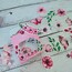 vintage Pink Flower Sticker Seti 