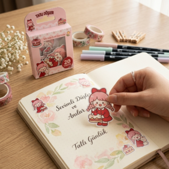 Tatlı Düşler Sticker Seti | 20'li Kawaii Die Cut Sticker