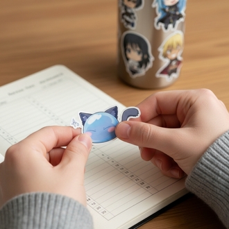 Rimuru Tempest Chibi Sticker Sayfası - Vinil Anime Çıkartma Seti