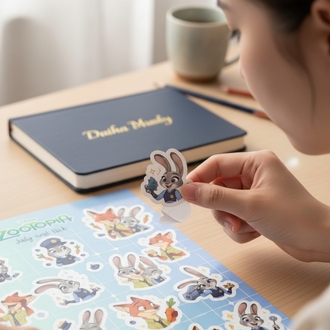Zootopia Judy ve Nick Sticker Sayfası - 18 Parça Çıkartma Seti