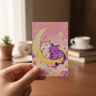 Luna ve Artemis Postcard