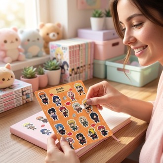 Naruto Chibi Sticker Sayfası - Akatsuki ve Ninja Takımı Vinil Çıkartma Seti (A5/A6)