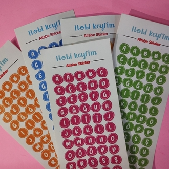 Alfabe Sticker Bullet Journal Sticker 