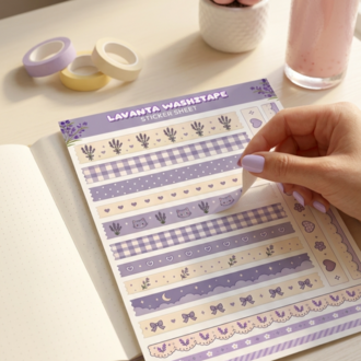 Lavanta Temalı Sticker ve Scrapbook Seti