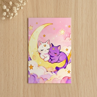 Luna ve Artemis Postcard