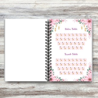 Ramazan Planlayıcı Spiralli Defter - Çiçek Temalı Ramazan Ajandası