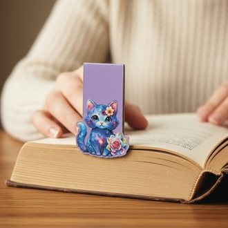 Kawaii Galaxy Kedi  Mıknatıslı Kitap Ayracı