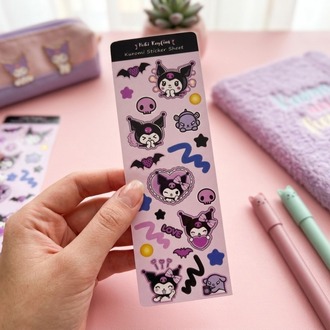 Sanrio Sticker Sheets Seti | Hello Kitty, Kuromi, My Melody, Cinnamoroll ve Keroppi Stickerları