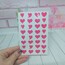 Pembe Kalp Sticker Sheet