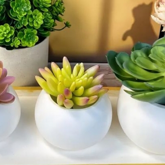 3 lu dekoratif saksı 