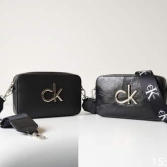 Trend Siyah Kalın Logolu Askılı Camera Bag Omuz Çantası