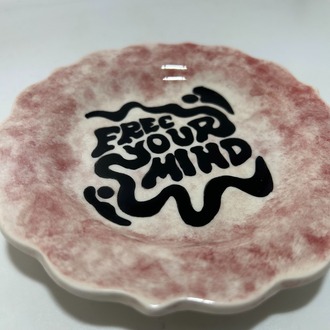Çini - free your mind - mini tabak