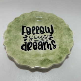 Çini - follow your dreams - mini tabak