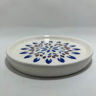 Çini - mavi desenli - el boyaması tabak