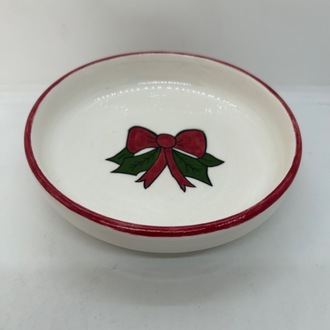 Kurdele desenli, çini, sahan tabak