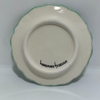 Çini - M harfli - kıvrımlı tabak