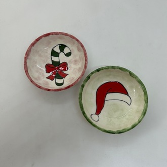 Yılbaşı temalı, mini yayvan tabak takımı, 2li set