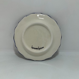 Çini, limon desenli, kıvrımlı tabak