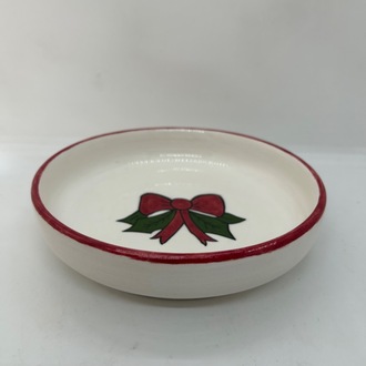 Kurdele desenli, çini, sahan tabak
