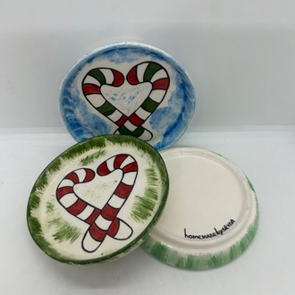 Çini, yılbaşı tabak seti, 3lü set