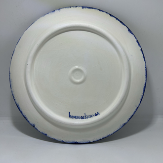 Çini, tavuskuşlu servis tabağı
