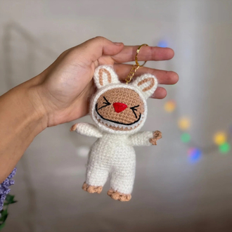 Amigurumi lububu figürlü anahtarlık çanta süsü