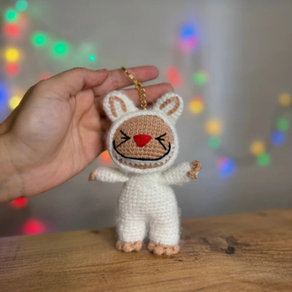 Amigurumi lububu figürlü anahtarlık çanta süsü