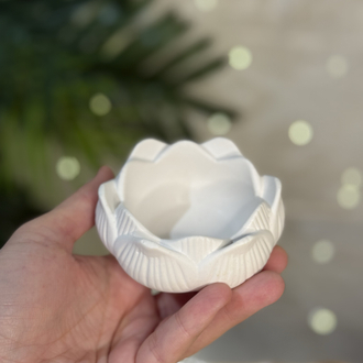 Taş Tozu Lotus Mumluk – Meditasyon & Dekoratif Aksesuar