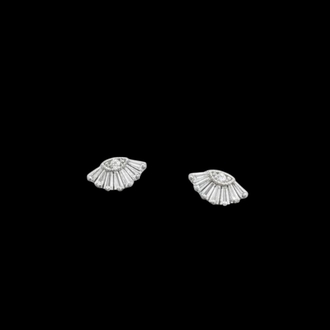 EL İŞİ 0.6 CT PIRLANTALI 925 AYAR GÜMÜŞ KÜPE