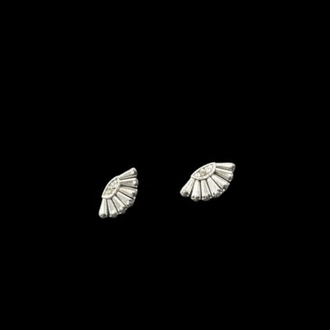 EL İŞİ 0.6 CT PIRLANTALI 925 AYAR GÜMÜŞ KÜPE