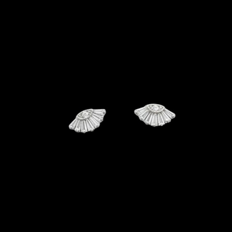 EL İŞİ 0.6 CT PIRLANTALI 925 AYAR GÜMÜŞ KÜPE