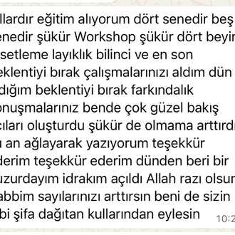 Şükür workshopları uyanıştan oluşa 