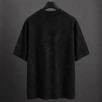 Vintage Washed Oversize T-Shirt - Siyah