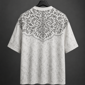 Vintage Washed Oversize T-Shirt - Beyaz