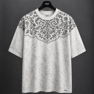 Vintage Washed Oversize T-Shirt - Beyaz