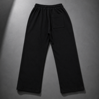 Vintage Washed Wide Leg Eşofman - Siyah