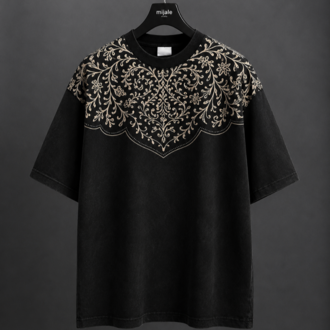 Vintage Washed Oversize T-Shirt - Siyah