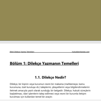 Etkili Dilekçe Yazma Teknikleri