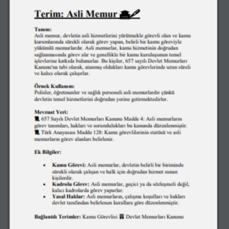 İdare Hukuku Terimler Sözlüğü