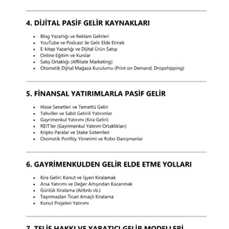 Pasif Gelir Yaratma : Gelir Kaynaklarını Çeşitlendirme Rehberi