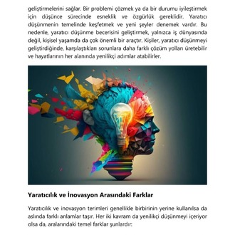 Yaratıcılığı Artırma Teknikleri: Yaratıcı Düşünme, Problem Çözme Teknikleri