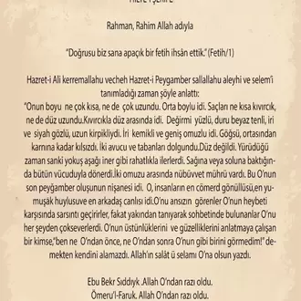 Hilye-i Şerif Çerçeveli Tablo 18x14 cm