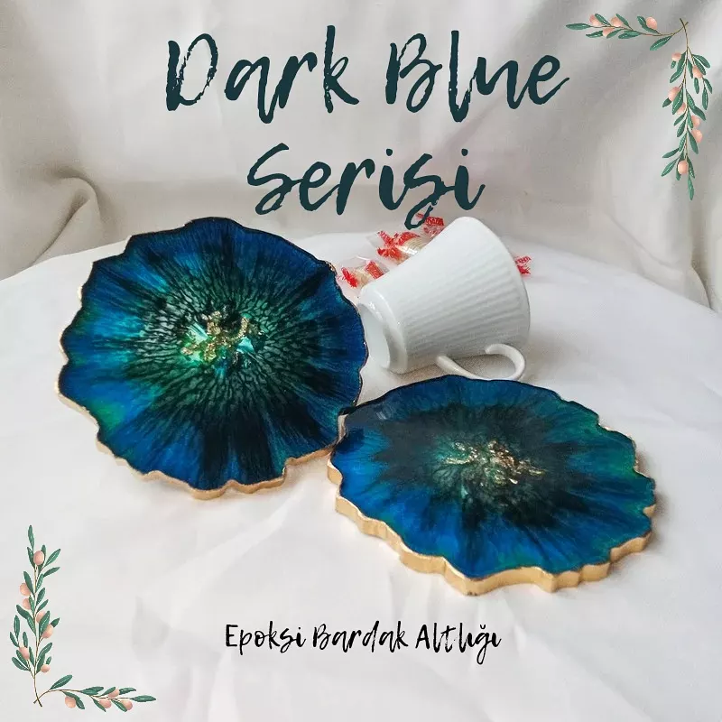 DARK Blue Bardak altlığı 