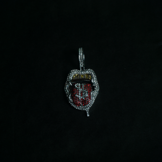 ICE "LIPS" SILVER PENDANT
