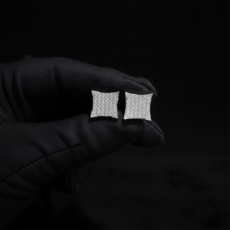ICE-C "SHAPED" SILVER EARRING