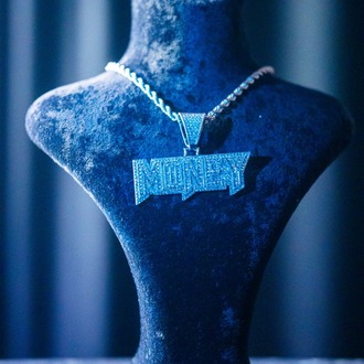 ICE "MONEY" SILVER PENDANT