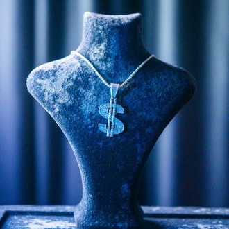 ICE "$$$" SILVER/GOLD PENDANT