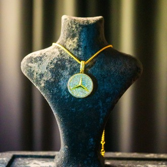 ICE "BENZ" SILVER/GOLD PENDANT