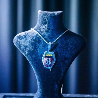 ICE "LIPS" SILVER PENDANT