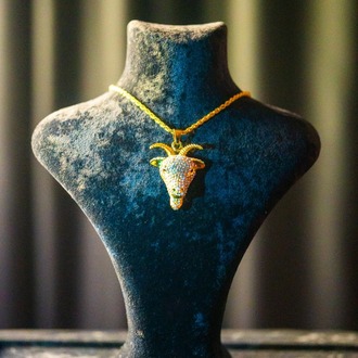 ICE "GOAT" SILVER/GOLD PENDANT